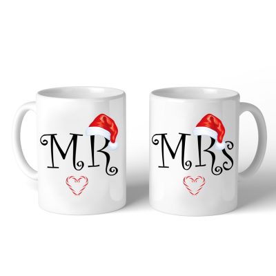 Χριστουγεννιάτικη Κούπα Mr & Mrs (2 τεμ)