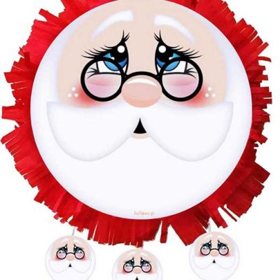 ΧριστουγεννιάτικηΠινιάτα Φάτσα Αη Βασίλης