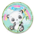 Στρογγυλή Αφίσα Βάπτισης Panda