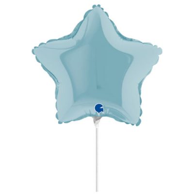 10 Mini Shape μπαλόνι Αστέρι πάστελ Γαλάζιο