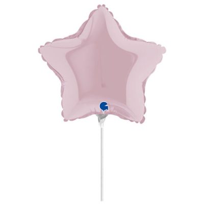 10 Mini Shape μπαλόνι Αστέρι πάστελ Ροζ