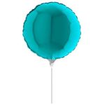 10 Mini Shape Μπαλόνι Γαλάζιο Περλέ Στρογγυλό