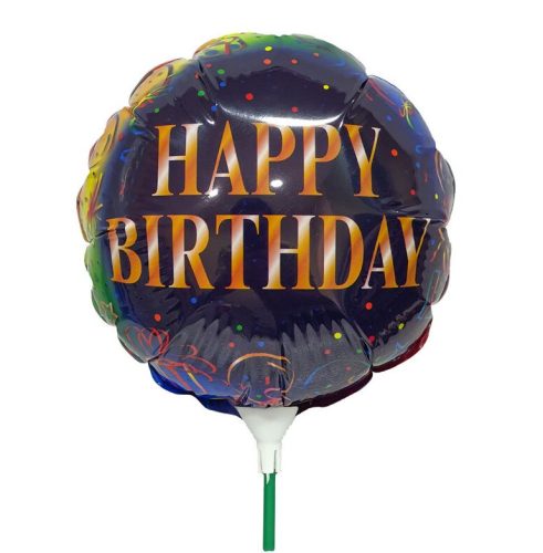 10 Mini Shape Μπαλόνι Happy Birthday μπλε
