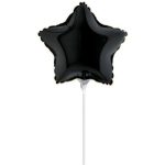 10 Mini Shape μπαλόνι Μαύρο Αστέρι