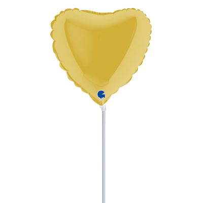 10 Mini Shape μπαλόνι παστέλ Κίτρινη Καρδιά