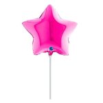 10 Mini Shape μπαλόνι Φούξια Αστέρι