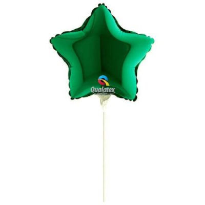 10 Mini Shape Μπαλόνι Πράσινο Αστέρι