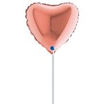 10 Mini Shape μπαλόνι Rosegold Καρδιά