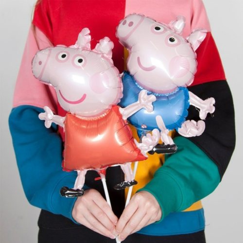 12 Mini Shape Μπαλόνι Πέππα το Γουρουνάκι