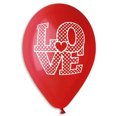 12 Μπαλόνι τυπωμένο LOVE 25 τεμ
