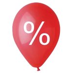 12 Μπαλόνι τυπωμένο Σύμβολο Έκπτωσης 25 τεμ
