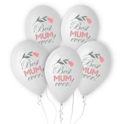 12 Μπαλόνια Best Mum Ever 5 τεμ