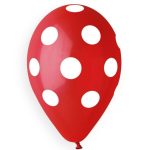 13 Μπαλόνι Κόκκινο με άσπρο Πουά 25 τεμ