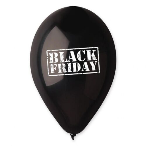 13 Μπαλόνι τυπωμένο Black Friday μαύρο με πλαίσιο 25 τεμ