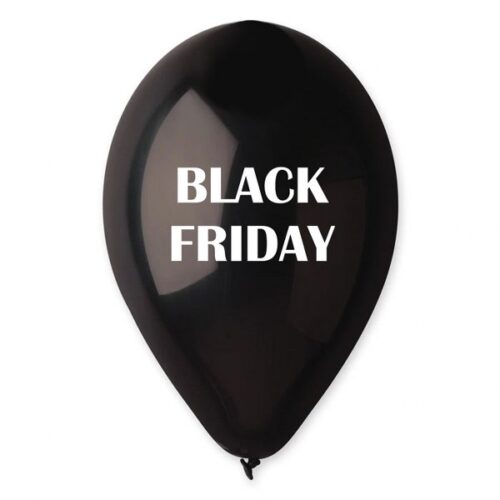 13 Μπαλόνι τυπωμένο Black Friday μαύρο 25 τεμ