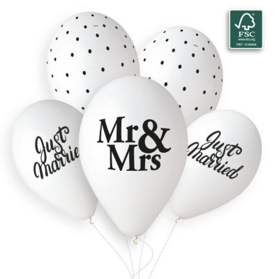 13 Μπαλόνια Just Married - Mr & Mrs 25 τεμ