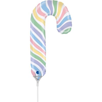 14 Mini Shape Μπαλόνι macaron Candy Cane