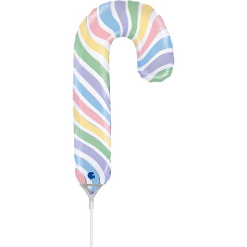 14 Mini Shape Μπαλόνι macaron Candy Cane