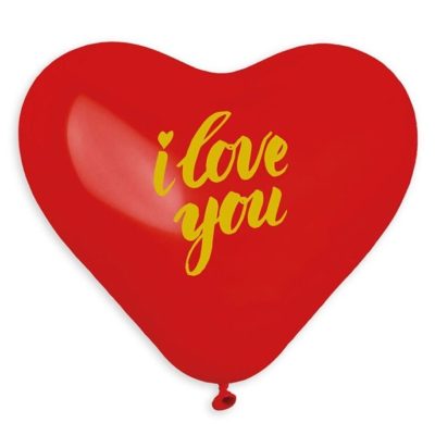 17 Μπαλόνι Καρδιά I Love You χρυσό