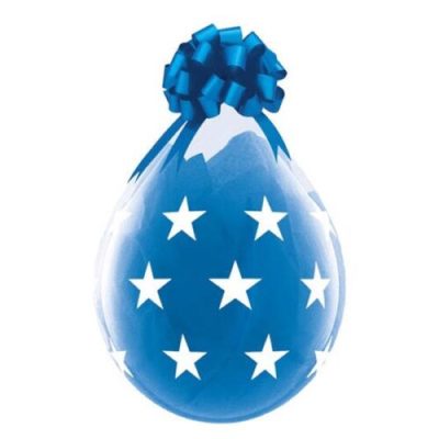 18'' Διάφανο μπαλόνι γυάλας Stuffed με αστέρια 25 τεμ