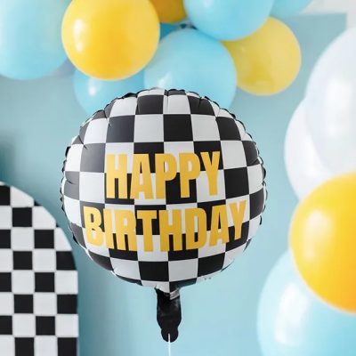 18'' Μπαλόνι καρό Happy Birthday