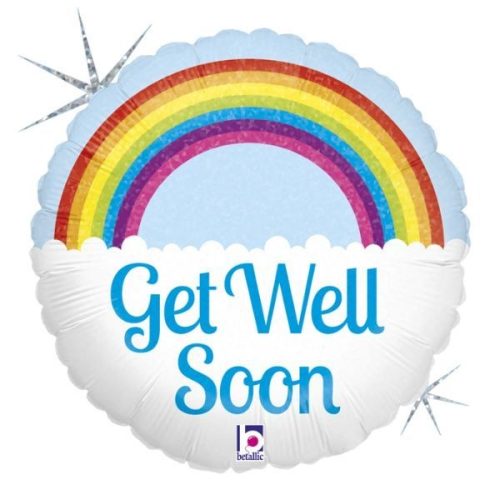 18'' Μπαλόνι Ουράνιο Τόξο Get Well Soon