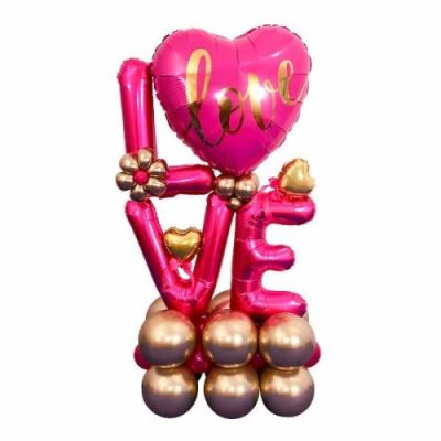 18'' Μπαλόνι φούξια κάρδια Love