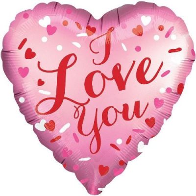18'' Μπαλόνι ροζ καρδιά Ι Love You