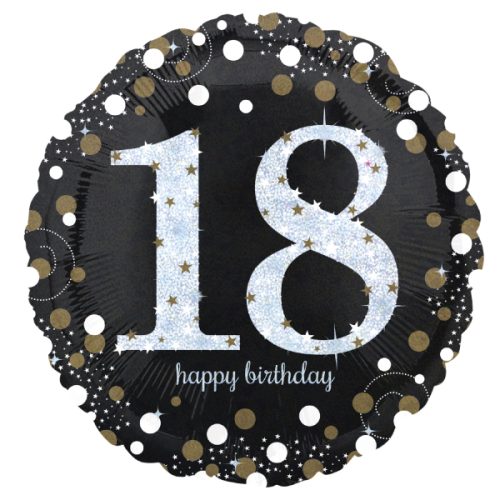18 Μπαλόνι 18th Happy Birthday holographic