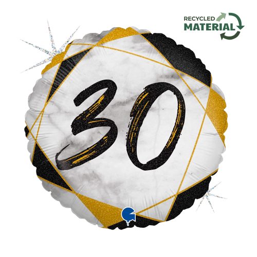 18 Μπαλόνι 30th Birthday Marble