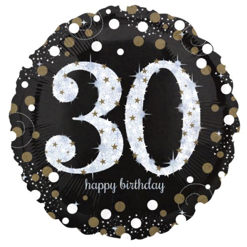 18 Μπαλόνι 30th Happy Birthday holographic