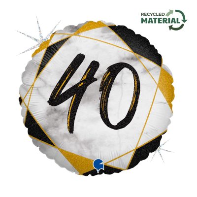 18 Μπαλόνι 40th Birthday Marble