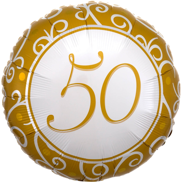 18 Μπαλόνι 50th Birthday χρυσό