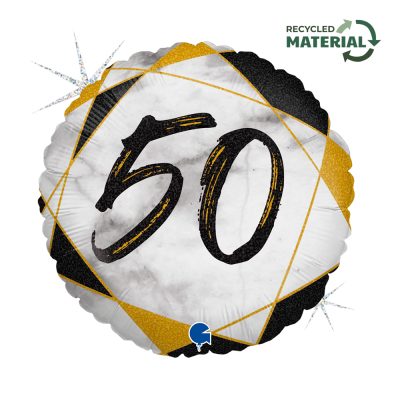 18 Μπαλόνι 50th Birthday Marble
