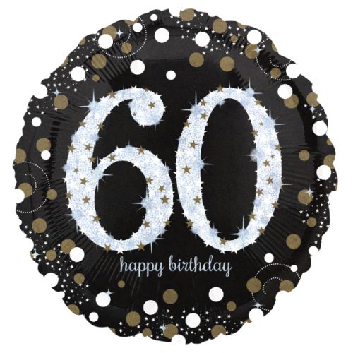 18 Μπαλόνι 60th Happy Birthday holographic