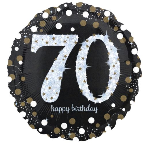 18 Μπαλόνι 70th Happy Birthday holographic