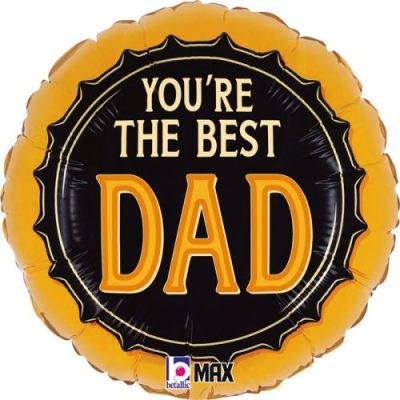 18 Μπαλόνι Best Dad καπάκι μπύρας