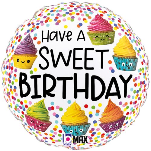 18 Μπαλόνι Γενεθλίων Cupcakes 'Sweet Birthday'