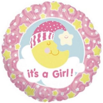 18 Μπαλόνι γέννησης Its a Girl Φεγγαράκι