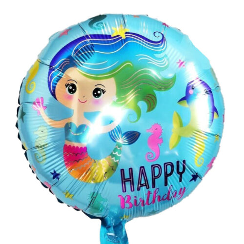 18 Μπαλόνι Happy Birthday Γοργόνα