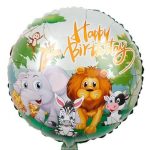 18 Μπαλόνι Happy Birthday Ζώα της Ζούγκλας