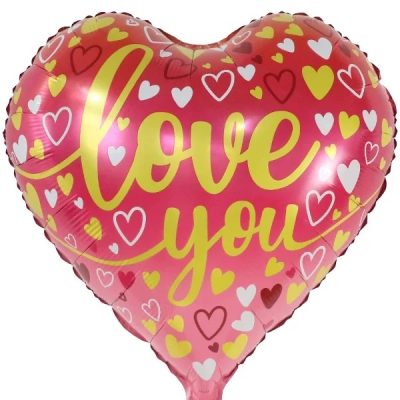 18 Μπαλόνι Καρδιά Love you Όμπρε