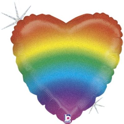 18 Μπαλόνι καρδιά Rainbow