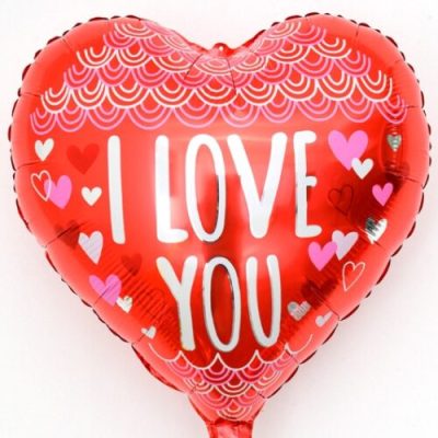 18 Μπαλόνι κόκκινη καρδιά I Love you