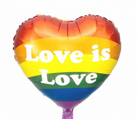 18 Μπαλόνι Καρδιά Rainbow