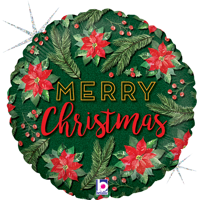 18 Μπαλόνι Merry Christmas Watercolor