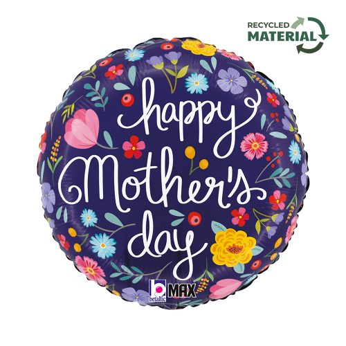18 Μπαλόνι Mother's Day μπλε φλοράλ