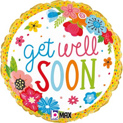 18 Μπαλόνι Φλοράλ Get Well Soon