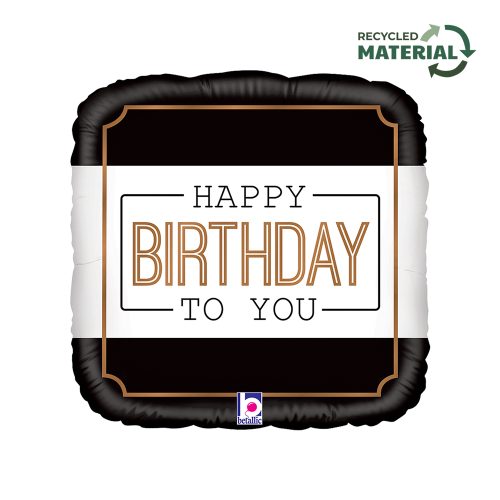 18 Μπαλόνι Τετράγωνο Classic Birthday