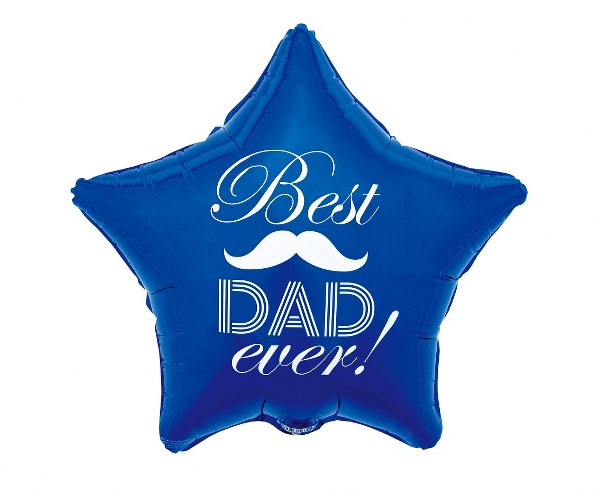 19 Μπαλόνι μπλε Αστέρι Best Dad Ever 19 Μπαλόνι μπλε Αστέρι Best Dad Ever